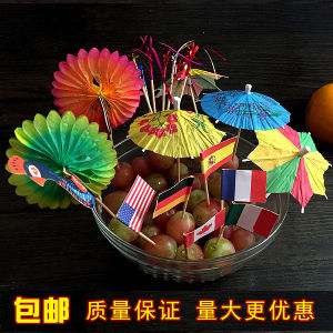 Kẹp Trái Cây Dùng Một Lần Hoạt Hình Sáng Tạo Kẹp Bánh Tráng Trang Trí Tiệc Tùng Kẹp Răng Trang Trí Đồ Ăn Nhẹ Bambu