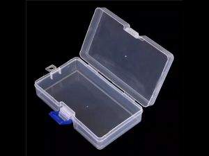 Hộp Đựng Đồ Hình Chữ Nhật 14.4x8.4x3.5cm Bằng Nhựa Trong Suốt Có Nắp Ốp Khóa Chốt Gập Gài Kín An Toàn