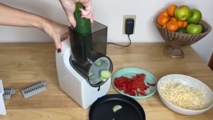 3 in 1 Electric Vegetable Slicer Cutter Machine Vegetable Fruits Kitchen Rotary Grater Potato Garlic Chopper 电动切菜机刨丝机