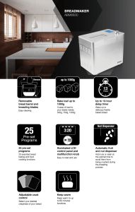 Aztech 1000g Silvertone Bread Maker ABM6630 (1yr warranty)