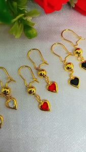 Grosir Jewelry Anting Titanium Wanita Berlapis Emas 24k Gold Elegant Anti Karat Dewasa Tusuk Asli Panjang & Korea Style