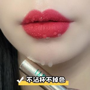 Long-Lasting Matte Lipstick Waterproof Smudge-Proof Cinnamon Milk Tea Nude Color Yellow Skin Whitening Non-Stick Cup Red Lipstick