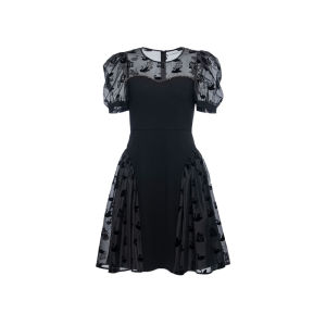 Designer Summer Velvet Patchwork Diamond-Chain Dress