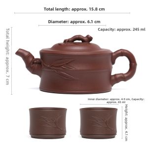 CANGHUTIANXIA | Handmade Bamboo Segment Yixing Zisha Teapot