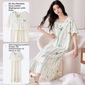 MiiOW | Cotton Padded Sleep Dress Summer New Sweet Style