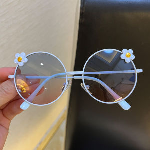 Kids Sunglasses Little Girl Cute Flower Glasses Baby Girl Retro Fashion Travel UV-Proof Sunglasses Fashion