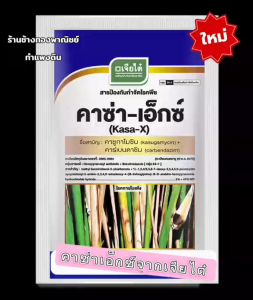 คาซ่า-เอ็กซ์ (500กรัม) ยกลัง คาซูกาไมซิน 40 %+ คาร์เบนดาซิม 3% WP สองพลังบวก ช่วยป้องกันกำจัดเชื้อราและแบคทีเรียในข้าว