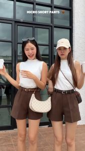 Quần short nữ lưng cao chất liệu vải mềm đẹp co giãn nhẹ kiểu dáng Hàn Quốc trẻ trung năng động thời trang quần đùi nữ