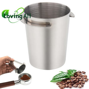 Dosing Cup 51/58mm Stainless Steel Espresso Coffee Dosing Cup Espresso Coffee Machine Accessories Coffee Powder Feeder Part Coffee Grinder Powder Cup Compatible