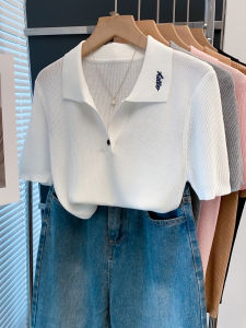 JIANDIYA | Polo Collar Embroidery Stretch T-Shirt