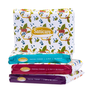 Sanicare Travel Pack Facial Tissue 40-Pulls 3-Ply (1 Pack)