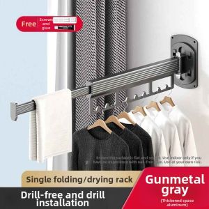 Foldable Invisible Clothes Drying Rack No Drilling