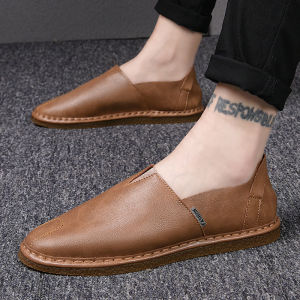 NUDANLAI | Trendy Easy-On Mens Casual Leather Shoes