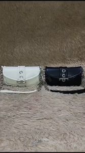 BJ82063 - BLACK/BEIGE TAS SLEMPANG HANDBAG WANITA FASHION IMPORT MODIS ELEGAN TERMURAH TERLARIS TERBARU BAGSTORE JAKARTA TAS BATAM GT2063