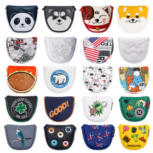 Golf Headcover Golf Mallet Putter Cover Magnetic Or Magic Tape Closure Golf Club Cover Multi Style Color Pattern Golf Supplies