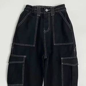 Overall pinggang tinggi joging kasual longgar serbaguna modis baru gaya Korea