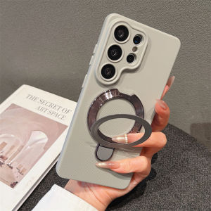 Luxury Magnetic Folding Stand Phone Case For Samsung S26 S25 Ultra S24 Plus S23 FE A57 A56 A55 A54 A17 A16 A15 A14 5G Back Cover