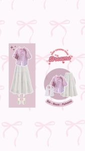 3in1 One Set Korean Style ( Blouse Pita Wanita Rok Susun Basic  Pashmina Kaos Anti Kusut Kekinian ) - KA100