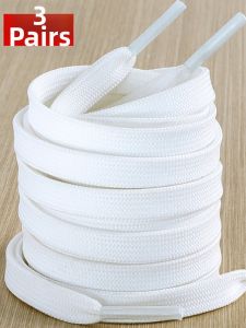 RUNEASY | Universal Fit White & Black Shoelaces for Men Women Children