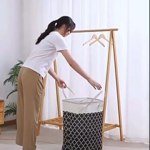 ตะกร้าผ้าพับได้ พกพาสะดวก ดิจิทัลเสริม การเสริมสร้างความงาม ทำความสะอาดง่าย สินค้าพร้อมส่ง