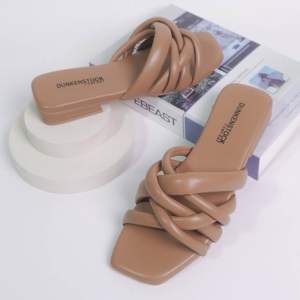 BELLEZA Dunkenstock ANNA Sandal Wanita Tinggi 3cm Selop Tidak Licin Sendal Beleza Wedges Slop Birken Pesta Kondangan Bellezza Kekinian Premium Terbaru Shoes Mall Official Store