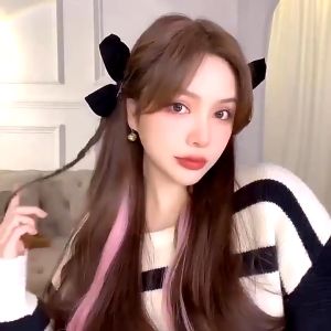 Tooyoo 2pcs Black PInk the same Korean bow hairpin ins net red black/red top clip back head hairpin