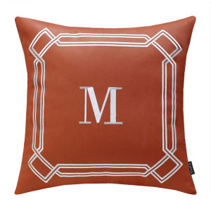 Orange Series Tech Fabric Backrest Pillow Cushion Sample Room Hotel KTV Sofa Living Room Pillow Square PP Cotton Core