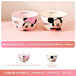 Disney | Mickey and Minnie High-Aesthetic Tableware Heat-Resistant Ceramic Bowl
