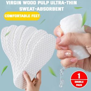 1/3/5Pair/Pack Disposable Insoles Nature Wood Pulp Insole Sweat-Absorbing Breathable Inserts Absorption Shoe Pads for  Women Men