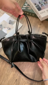 AQILALOVA Farah Tas selempang wanita kulit sintesis tas bahu Elegan