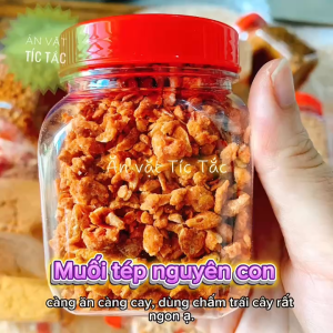 500G Muối Tép Nguyên Con Loại Đặc Biệt Cay Thơm - Muối Tôm hạt to cay CHẤM TRÁI CÂY