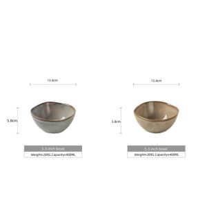 OMK Japanese Style Ceramic 5.3 inch Bowl 400ML