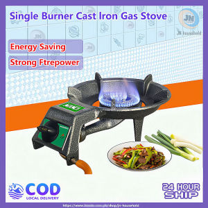 Single Gas Stove Burner Heavy Duty Single Gas Stove Thickened Single Cast Iron Fast Cooking Outdoor Automatic Ignition