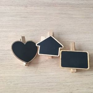 [ส่งไวจากไทย] คลิปหนีบ กระดานดำไม้ คลิปหนีบกระดาษโน้ต ชอล์กบอร์ด (แพ็ค 3 ชิ้น) ร้าน kippy