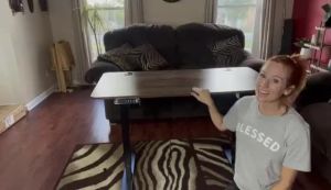 Meja Kerja Elektrik 48 Inci Dengan Roda