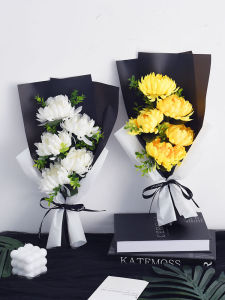 Tomb Sweeping Festival Display Silk Bouquet Hand Holding Simulation Fake Chrysanthemum Mausoleum Grave Worship Worship Worship Ancestor Worship