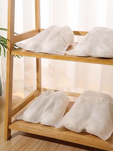 Combo 10 túi đựng giày vải không dệt có dây rút – sạch sẽ gọn gàng tiện lợi G536-TuigiayTrang32x38-10