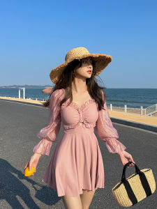 Tagkita ชุดว่ายน้ําสตรีขนาดใหญ่ mm200kg ซ่อนหน้าท้องกระชับสัดส่วนเจียมเนื้อเจียมตัวนักเรียนชิ้นเดียวเซ็กซี่ INS สไตล์ชุดว่ายน้ําน้ําพุร้อน