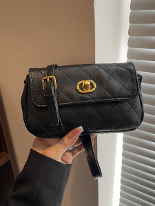 Fashionable Leather Shoulder Bag for Women Diamond Stitching Small Square Bag Versatile Crossbody Bag 2025 New Design Casual Style