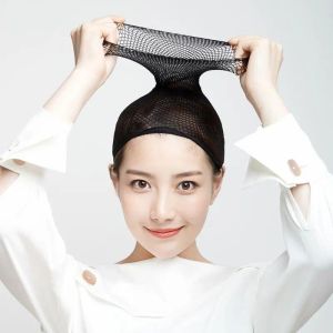 1Pc Two-end Open Ended Mesh Wig Hair Net / New Fashion Nylon Hairnet /Hair Styling Elastic Anti-slip Hair Holder / Breathable And Sweat-absorbent Wig Cap Accessories