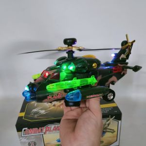 Mainan Helikopter Anak Combat Plane Suara dan Lampu LED 727B