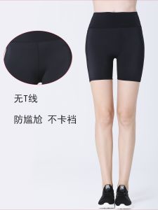 High-Waist Yoga Shorts Womens Fitness Running Safety Pants Anti-Essential Three-Quarter Length Quick-Drying Breathable Shorts
