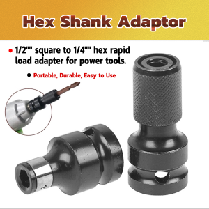 MaxPlus Hex Adapter Impact Wrench Converter 1/2" to 1/4" Socket Adapter