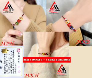 Cuan Hoki Buy 1 Get 3 Gelang Aura Rezeki tiga bola Tridatu Original Realpict Bisa Cod