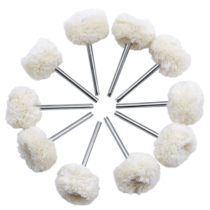 Si Fang | 10pcs 25mm Polishing Buffing Wheel Set Dental Laboratory Dentistry Odontologia Polishing Brush Wheel Rotary Tool With 3mm Shank