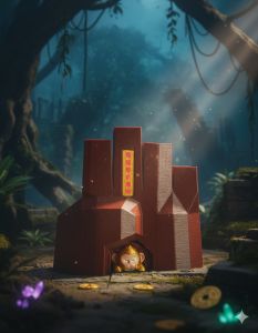 ผนึกเทพเจ้าวานรไว้บนโต๊ะคุณที่วางปากกาเล่าเรื่องตำนานภูเขาห้านิ้วในไซอิ๋วกับลิงสีทองจอมซนโดนฝ่ามืออรหันต์ขอพระยูไลสยบด้วยธรรมะขังไว้