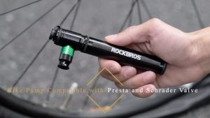 ROCKBROS CYCLING INDONESIA 42320001 Pompa Sepeda Inflator CO2 Dual Combo Bicycle Mini Pump 110Psi High Pressure