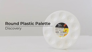 Mont Marte Round Plastic Palette – 17 cm 11‑Well Mixing Tray for Acrylic Watercolour & Gouache