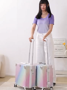 Vali du lịchVali đường ngắn Vali lên máy bay Giao diện USB Vali nhỏ Vali khung nhôm Thiết kế thời trang Vali phong cách mới 306