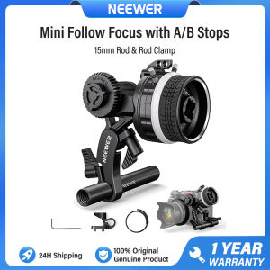NEEWER Mini Follow Focus พร้อมกับตัวหยุดวงแหวนเกียร์เลนส์ก้าน15มม. และก้านหนีบ PG003